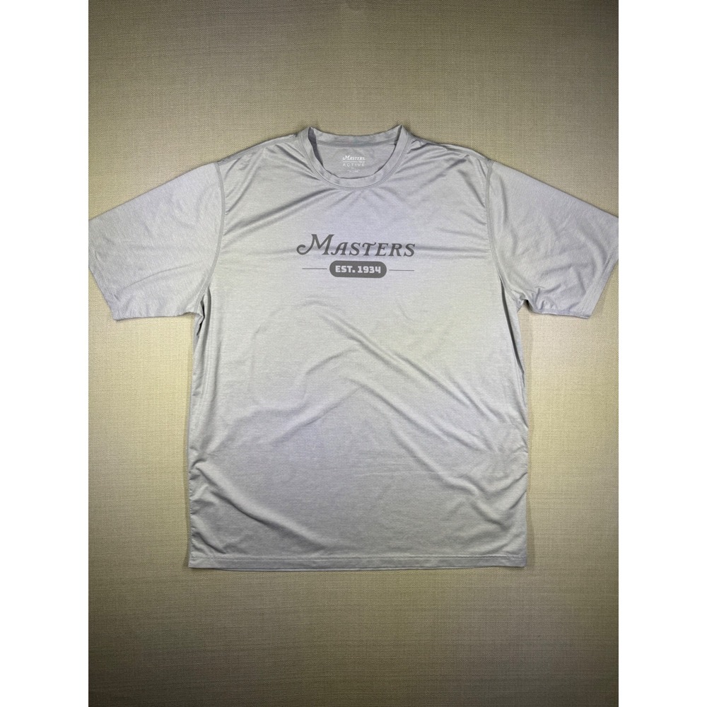 Masters Tech Active Mens XXL Gray Short Sleeve Golf Performance T-Shirt